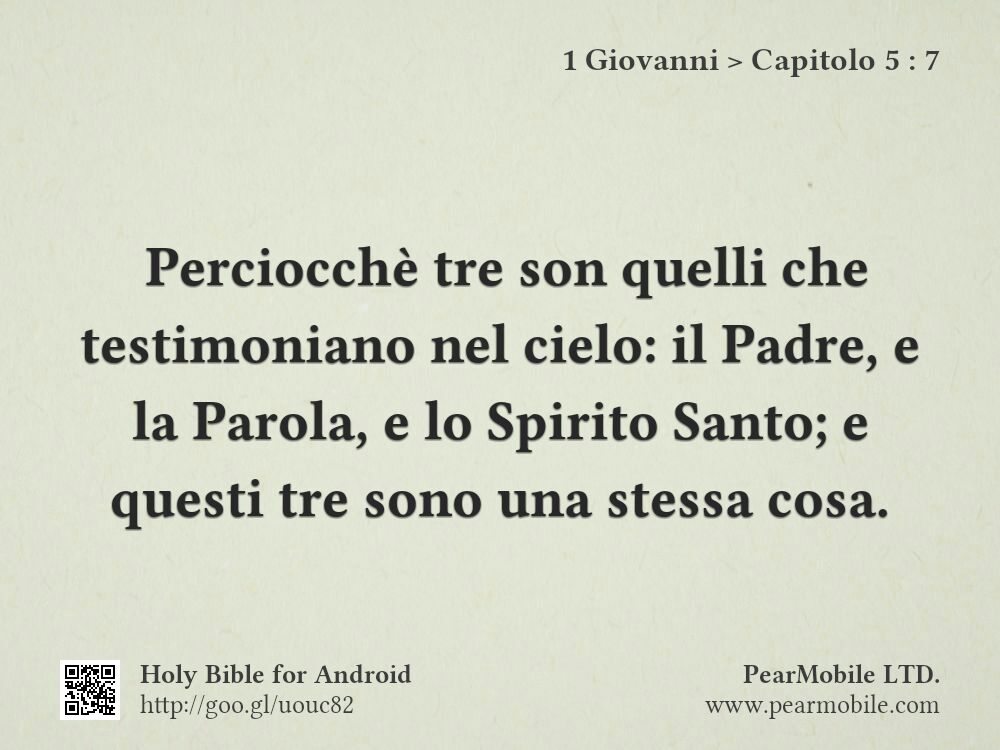 1 Giovanni, Capitolo 5:7